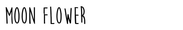 Moon Flower font preview